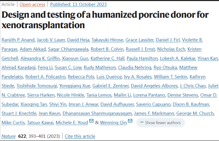 Nature：經(jīng)過基因編輯的豬腎臟可在食蟹猴體內(nèi)存活長達2年