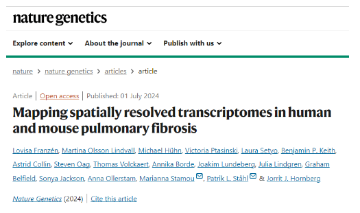 Nature Genetics|揭示肺纖維化新視界：從小鼠到人的空間轉(zhuǎn)錄組學(xué)描繪特發(fā)性肺纖維化（IPF）病理機(jī)制-江蘇網(wǎng)站制作